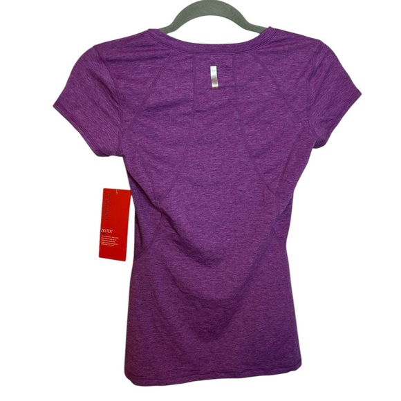 Nwt Zella Purple Ruched Active Tee - Picture 2 of 5